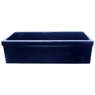 Single Bowl Sinks Whitehaus Quatro Alcove Fireclay Sapphire Blue Kitchen WHQ536-BLUE 848130007359 Sink BlackebonyBluenavytealturquios Biscuit Black Blue White Arcti 