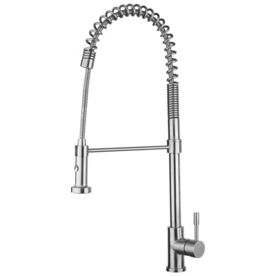 Kitchen Faucets Whitehaus Waterhaus Stainless Steel Polished Stainless Steel Kitchen WHS1634-SK-PSS 848130029740 Faucet Kitchen Pull Down Pull Out Sin Steel NICKEL 