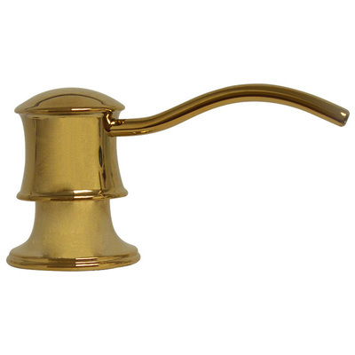 Soap Dispensers Whitehaus Accessories Brass Polished Brass Kitchen WHSD45N-B 848130033976 Soap Dispenser 