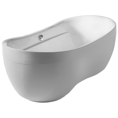 Whitehaus Free Standing Bath Tubs, Whitesnow, Acrylic, Chrome, Lucite Acrylic, Bathroom, BATHHAUS, 848130027555, WHYB170BATH
