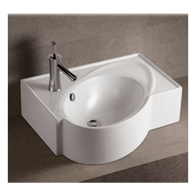 Whitehaus Wall Mount Sinks, Whitesnow, Oval,Rectangular, Vitreous China , White, Complete Vanity Sets, Vitreous China, Bathroom, Sink, 848130002125, WHKN1129