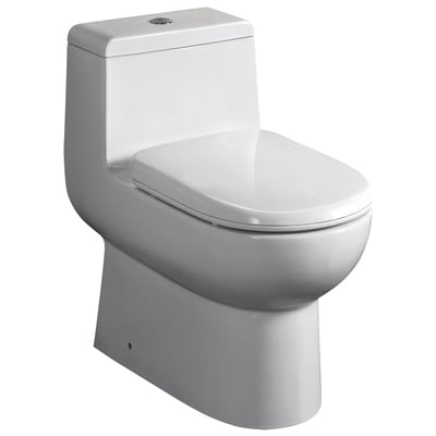 Toilets Whitehaus Magicflush Vitreous China White Bathroom WHMFL3351-EB 848130024455 Toilet Complete Vanity Sets 