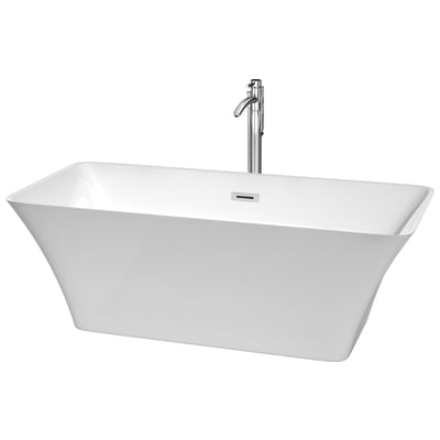 Wyndham Soaking Bath Tubs, Whitesnow, Complete Vanity Sets, Freestanding Bathtub, 700112377112, WCBTK150467ATP11PC,60 - 70 in