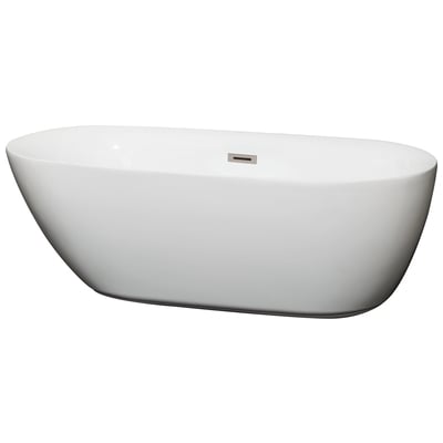 Wyndham Soaking Bath Tubs, Whitesnow, Complete Vanity Sets, Freestanding Bathtub, 700112377358, WCOBT100065BNTRIM,60 - 70 in