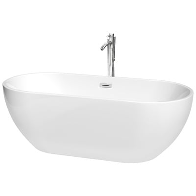 Wyndham Free Standing Bath Tubs, Chrome, Faucet, Freestanding Bathtub, 810023769941, WCOBT200067ATP11PC