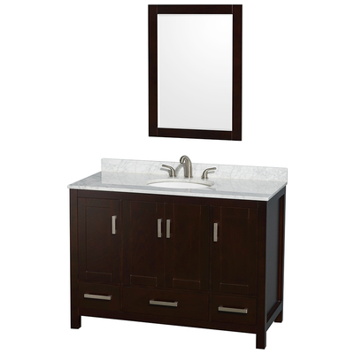 Wyndham Bathroom Vanities, Single Sink Vanities, 40-50, Dark Brown, Modern, Vanity Set, 700253903980, WCS141448SESCMUNOM24