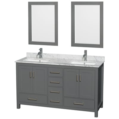 Bathroom Vanities Wyndham Sheffield Dark Gray WCS141460DKGCMUNSM24 700161169423 Vanity Set Double Sink Vanities 50-70 Gray 25 