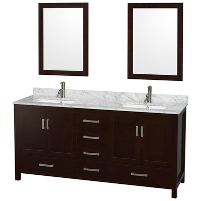 Wyndham Bathroom Vanities, Double Sink Vanities, 70-90, Dark Brown, Modern, Vanity Set, 700253902921, WCS141472DESCMUNSM24