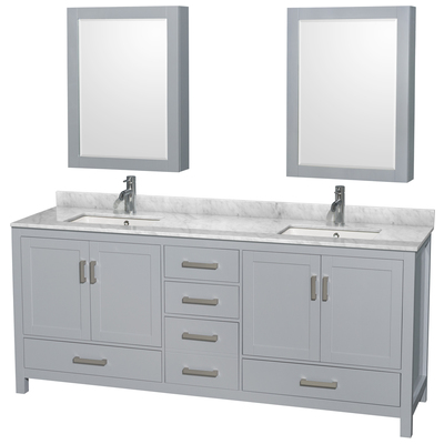 Wyndham Bathroom Vanities, Double Sink Vanities, 70-90, Gray, Modern, Vanity Set, 700161158557, WCS141480DGYCMUNSMED