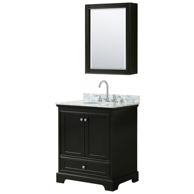 Wyndham Bathroom Vanities, Single Sink Vanities, Under 30, Dark Brown, Modern, Vanity Set, 700161177183, WCS202030SDECMUNOMED