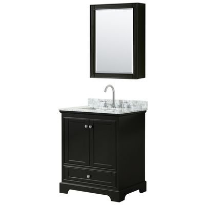 Wyndham Bathroom Vanities, Single Sink Vanities, Under 30, Dark Brown, Modern, Vanity Set, 700161177022, WCS202030SDECMUNSMED