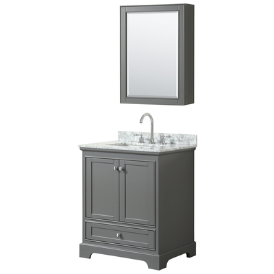 Wyndham Bathroom Vanities, Single Sink Vanities, Under 30, Gray, Modern, Vanity Set, 700161177084, WCS202030SKGCMUNSMED
