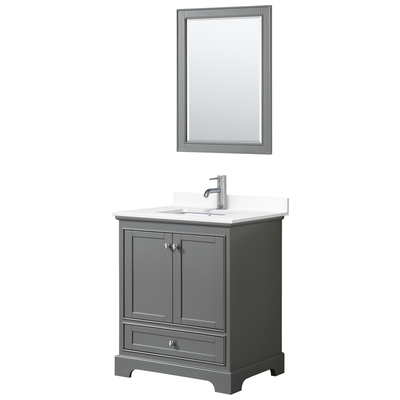 Wyndham Bathroom Vanities, Single Sink Vanities, Under 30, Gray, Modern, Vanity Set, 840193302747, WCS202030SKGWCUNSM24