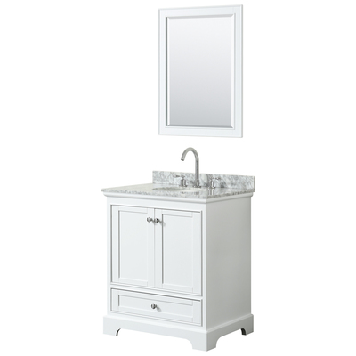 Wyndham Bathroom Vanities, Single Sink Vanities, Under 30, White, Modern, Vanity Set, 700161177237, WCS202030SWHCMUNOM24