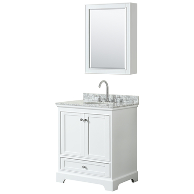 Wyndham Bathroom Vanities, Single Sink Vanities, Under 30, White, Modern, Vanity Set, 700161177244, WCS202030SWHCMUNOMED