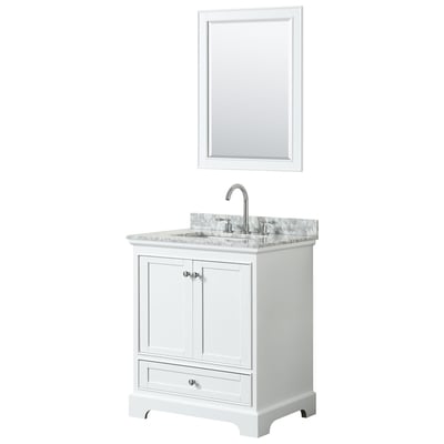 Wyndham Bathroom Vanities, Single Sink Vanities, Under 30, White, Modern, Vanity Set, 700161176940, WCS202030SWHCMUNSM24