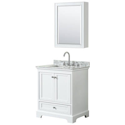Wyndham Bathroom Vanities, Single Sink Vanities, Under 30, White, Modern, Vanity Set, 700161176964, WCS202030SWHCMUNSMED