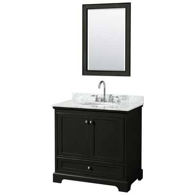 Wyndham Bathroom Vanities, Single Sink Vanities, 30-40, Dark Brown, Modern, Vanity Set, 700161177268, WCS202036SDECMUNOM24
