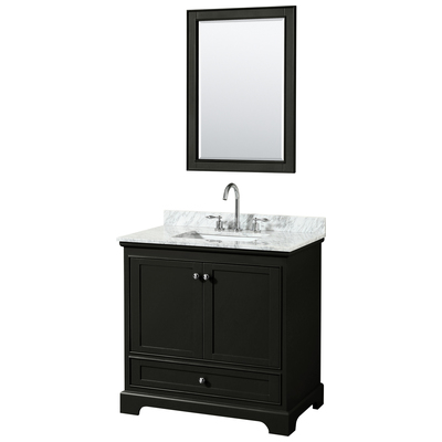 Wyndham Bathroom Vanities, Single Sink Vanities, 30-40, Dark Brown, Modern, Vanity Set, 700161169874, WCS202036SDECMUNSM24