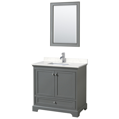 Wyndham Bathroom Vanities, Single Sink Vanities, 30-40, Gray, Modern, Vanity Set, 840193304215, WCS202036SKGC2UNSM24