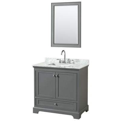 Wyndham Bathroom Vanities, Single Sink Vanities, 30-40, Gray, Modern, Vanity Set, 700161167801, WCS202036SKGCMUNSM24
