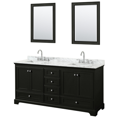 Wyndham Bathroom Vanities, Double Sink Vanities, 70-90, Dark Brown, Modern, Vanity Set, 700161170115, WCS202072DDECMUNSM24