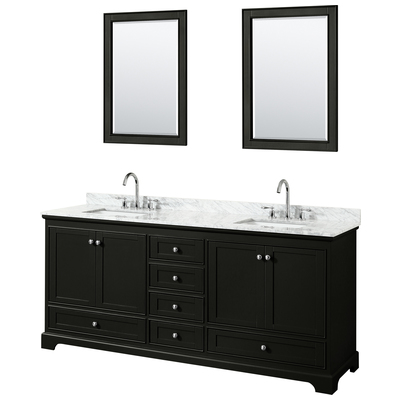 Bathroom Vanities Wyndham Deborah Espresso WCS202080DDECMUNSM24 700161170191 Vanity Set Double Sink Vanities 70-90 Dark Brown 25 