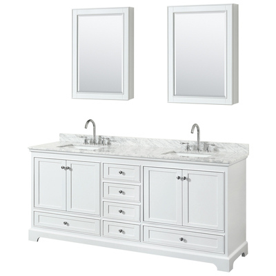 Bathroom Vanities Wyndham Deborah White WCS202080DWHCMUNSMED 700161168938 Vanity Set Double Sink Vanities 70-90 White 25 