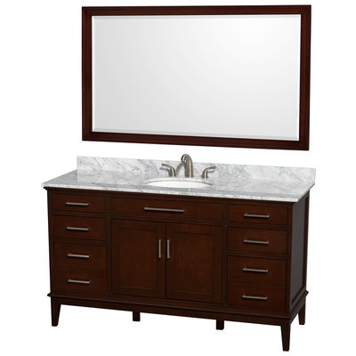 Wyndham Bathroom Vanities, Single Sink Vanities, 50-70, Dark Brown, Modern, Vanity Set, 700253899108, WCV161660SCDCMUNRM56