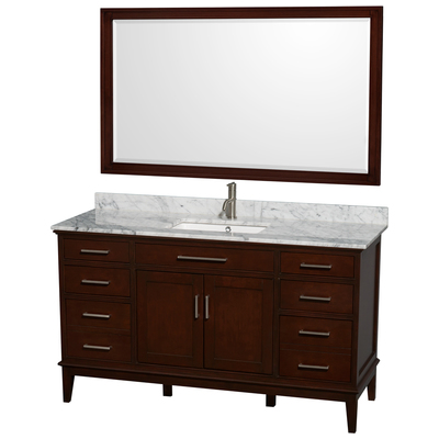 Wyndham Bathroom Vanities, Single Sink Vanities, 50-70, Dark Brown, Modern, Vanity Set, 700253899788, WCV161660SCDCMUNSM56