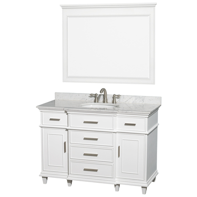 Bathroom Vanities Wyndham Berkeley White WCV171748SWHCMUNRM44 700253896879 Vanity Set Single Sink Vanities 40-50 White 25 