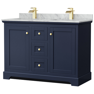 Wyndham Bathroom Vanities, Double Sink Vanities, 40-50, Blue, Modern, Vanity Set, 810023765882, WCV232348DBLCMUNSMXX
