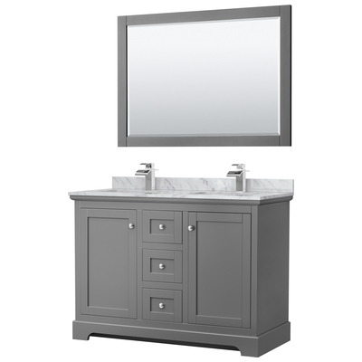 Wyndham Bathroom Vanities, Double Sink Vanities, 40-50, Gray, Modern, Vanity Set, 810023765929, WCV232348DKGCMUNSM46