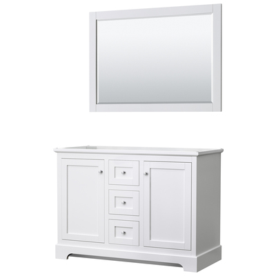 Bathroom Vanities Wyndham Avery White WCV232348DWHCXSXXM46 810023766025 Vanity Cabinet Double Sink Vanities 40-50 White Cabinets Only 25 