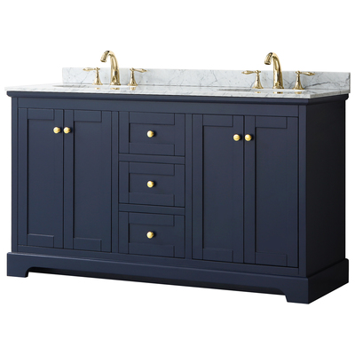 Wyndham Bathroom Vanities, Double Sink Vanities, 50-70, Blue, Modern, Vanity Set, 810023761174, WCV232360DBLCMUNOMXX