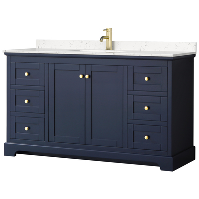 Wyndham Bathroom Vanities, Single Sink Vanities, 50-70, Blue, Modern, Vanity Set, 810023769347, WCV232360SBLC2UNSMXX