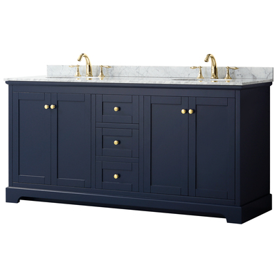 Wyndham Bathroom Vanities, Double Sink Vanities, 70-90, Blue, Modern, Vanity Set, 810023761358, WCV232372DBLCMUNOMXX