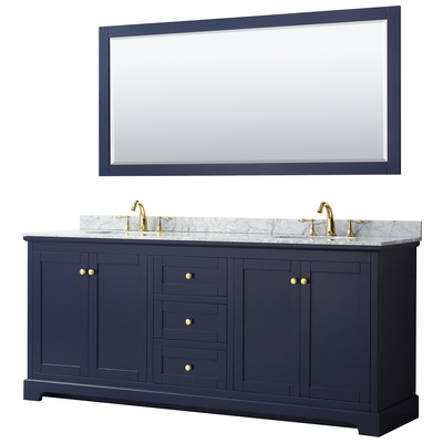 Wyndham Bathroom Vanities, Double Sink Vanities, 70-90, Blue, Modern, Vanity Set, 810023761518, WCV232380DBLCMUNOM70