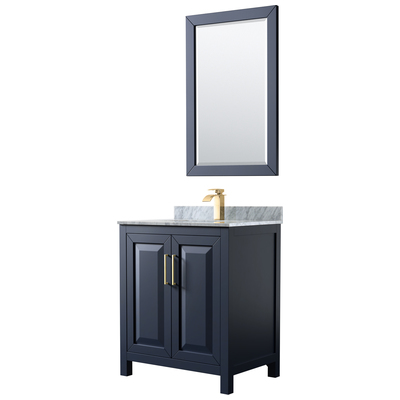 Bathroom Vanities Wyndham Daria Dark Blue WCV252530SBLCMUNSM24 810023765219 Vanity Set Single Sink Vanities Under 30 Blue 25 