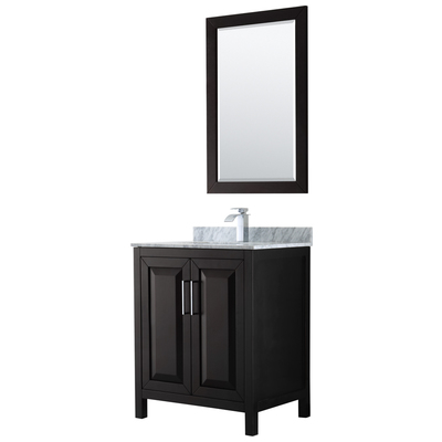 Bathroom Vanities Wyndham Daria Espresso WCV252530SDECMUNSM24 700161173147 Vanity Set Single Sink Vanities Under 30 Dark Brown 25 