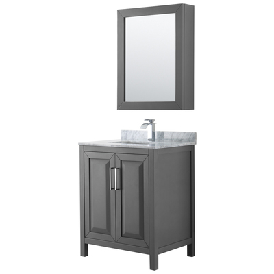 Wyndham Bathroom Vanities, Single Sink Vanities, Under 30, Gray, Modern, Vanity Set, 700161173222, WCV252530SKGCMUNSMED