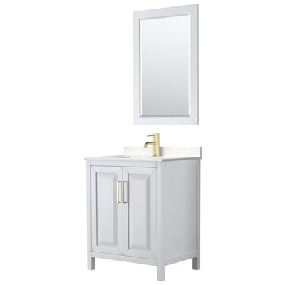 Wyndham Bathroom Vanities, Single Sink Vanities, Under 30, White, Modern, Vanity Set, 840193308619, WCV252530SWGC2UNSM24