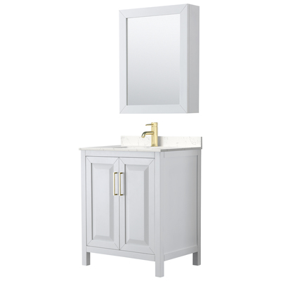 Wyndham Bathroom Vanities, Single Sink Vanities, Under 30, White, Modern, Vanity Set, 840193308626, WCV252530SWGC2UNSMED