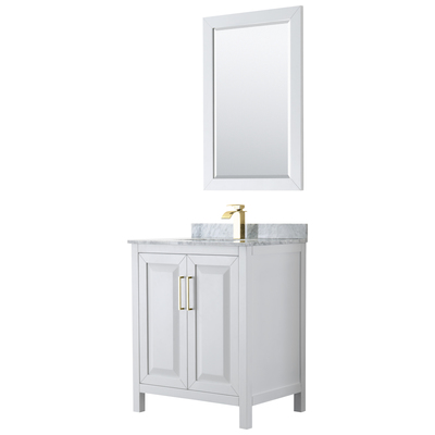 Wyndham Bathroom Vanities, Single Sink Vanities, Under 30, White, Modern, Vanity Set, 840193308183, WCV252530SWGCMUNSM24