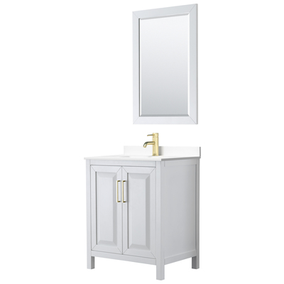 Wyndham Bathroom Vanities, Single Sink Vanities, Under 30, White, Modern, Vanity Set, 840193308411, WCV252530SWGWCUNSM24
