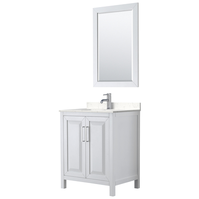 Bathroom Vanities Wyndham Daria White WCV252530SWHC2UNSM24 840193301818 Vanity Set Single Sink Vanities Under 30 White 25 