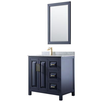 Wyndham Bathroom Vanities, Single Sink Vanities, 30-40, Blue, Modern, Vanity Set, 810023765240, WCV252536SBLCMUNSM24