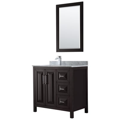 Wyndham Bathroom Vanities, Single Sink Vanities, 30-40, Dark Brown, Modern, Vanity Set, 700161173321, WCV252536SDECMUNSM24