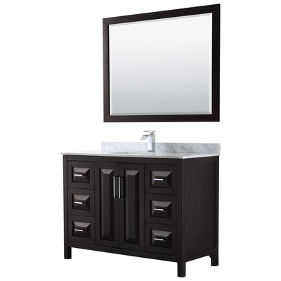 Wyndham Bathroom Vanities, Single Sink Vanities, 40-50, Dark Brown, Modern, Vanity Set, 700161173505, WCV252548SDECMUNSM46