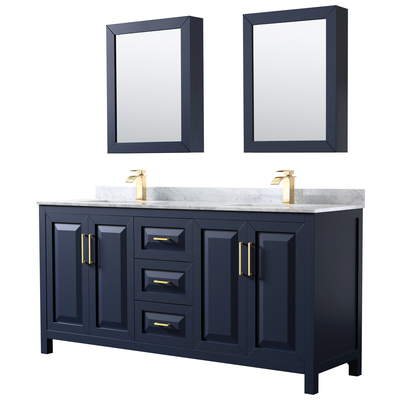 Wyndham Bathroom Vanities, Double Sink Vanities, 70-90, Blue, Modern, Vanity Set, 810023765387, WCV252572DBLCMUNSMED